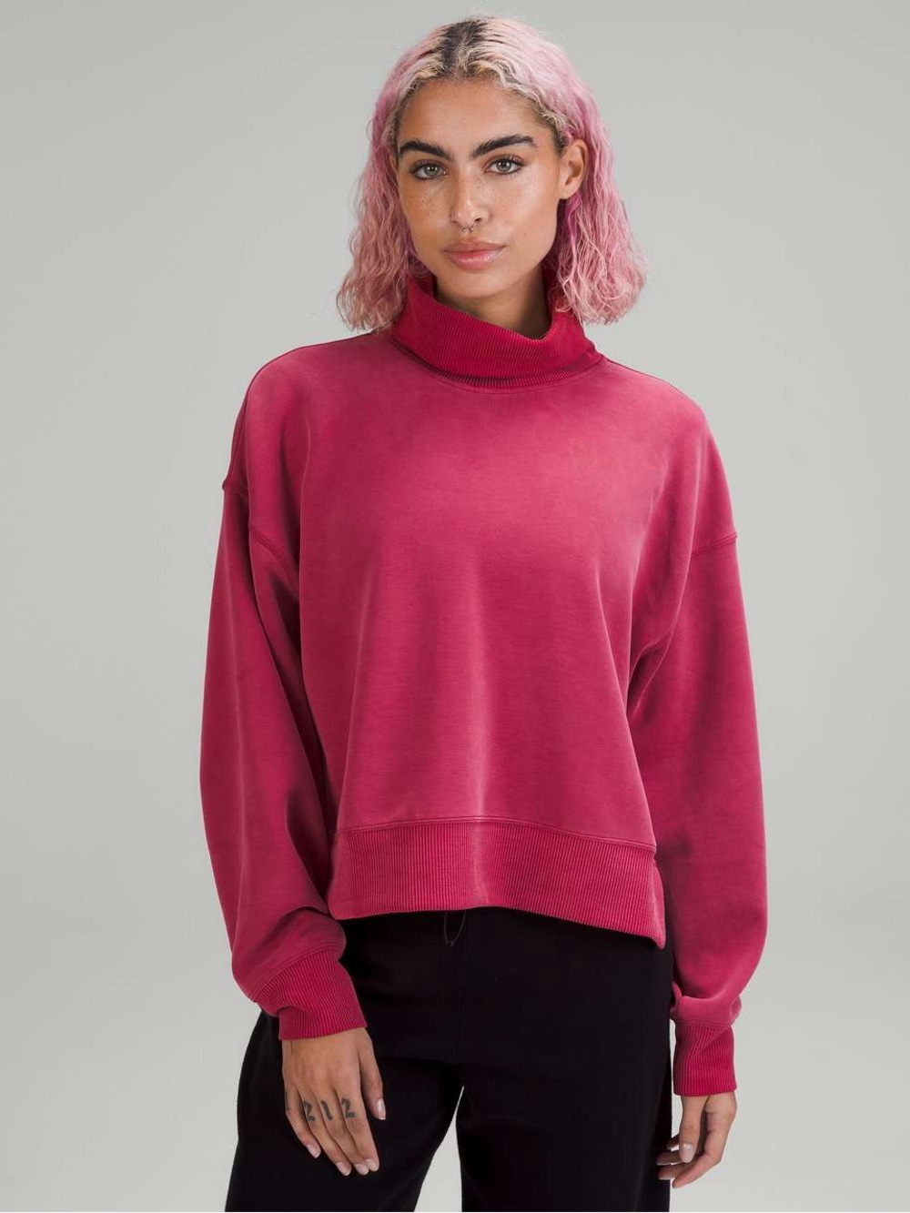 Lululemon Softstreme Turtleneck Pullover — Pomegranate